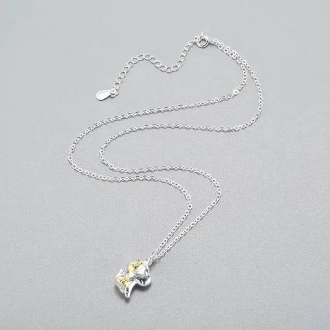 Silver Cute Dog Necklace