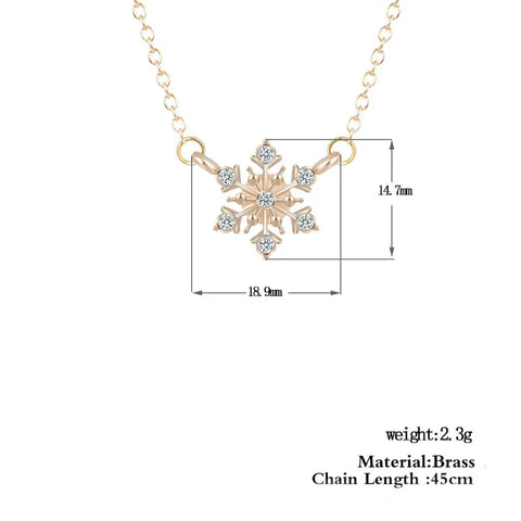 Snowflake Crystal Rhinestone Necklace