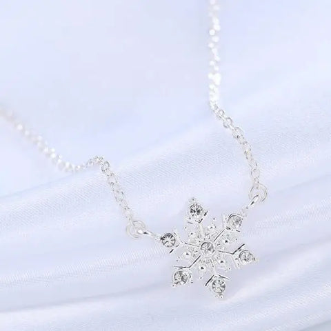 Snowflake Crystal Rhinestone Necklace
