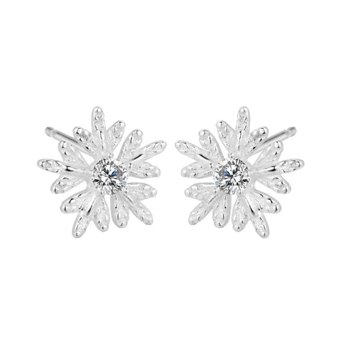 Snowflake Silver Earrings