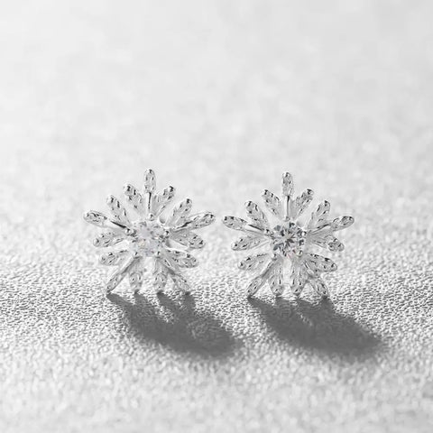 Snowflake Silver Earrings