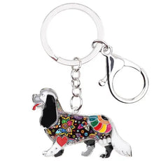 Spaniel Multicolor Keychain