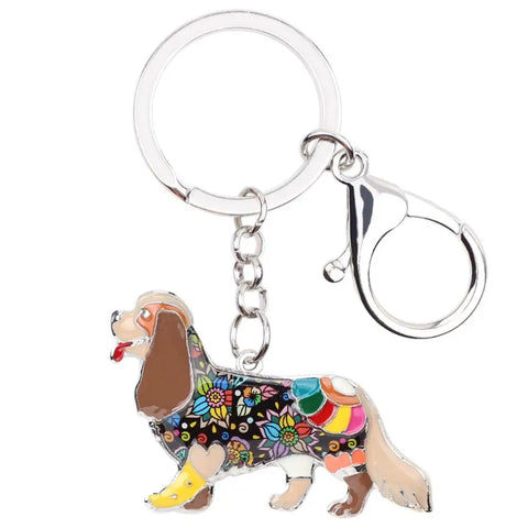 Spaniel Multicolor Keychain