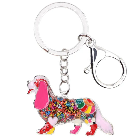 Spaniel Multicolor Keychain