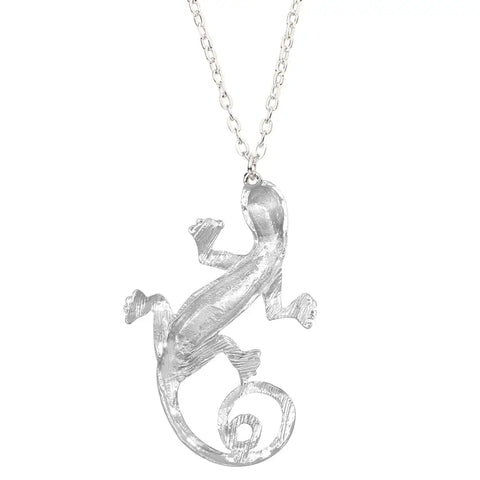 Stained Glass Style Gecko Necklace