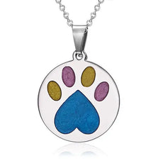 Stainless Paw Print Necklace