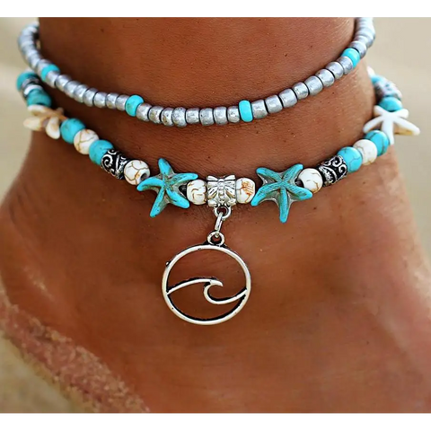 Starfishes and Wave Anklet