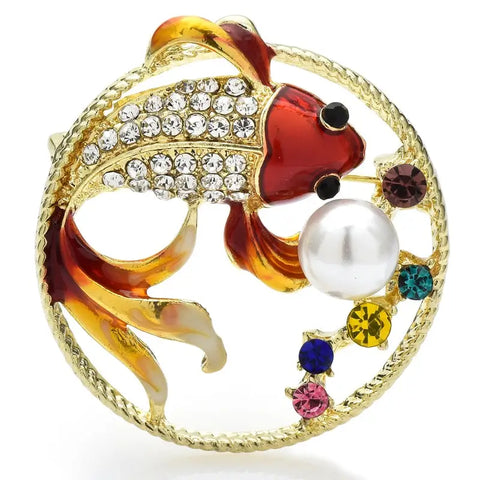 Swimming Fish Brooch