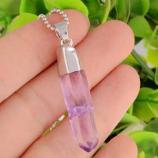 Translucent Pink Stone Necklace