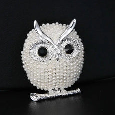 Vintage beads Owl Brooch
