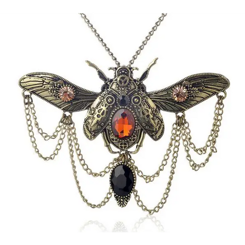 Vintage Beetle Necklace