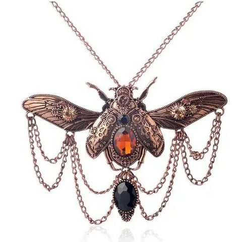 Vintage Beetle Necklace