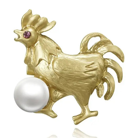 Vintage Chicken Brooch