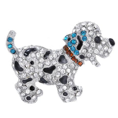 Vintage Crystal Cute dog Brooch