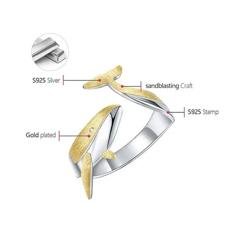 Whale open Ring