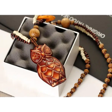 Wood Owl Necklace