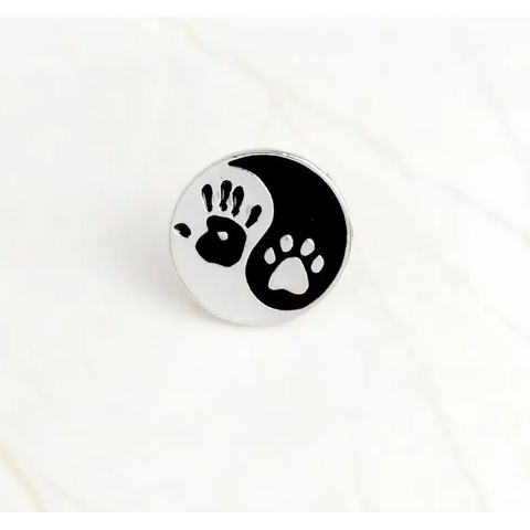 Yin Yang Hand and Paw Pin