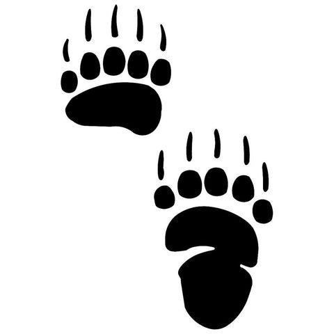 Grizzly Bear Paw Sticker