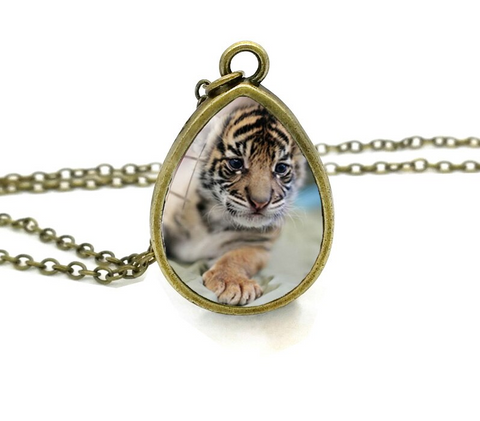 Tiger Cameo Necklace