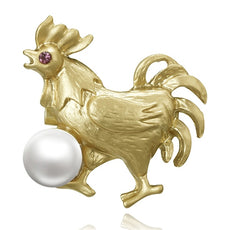 Vintage Chicken Brooch