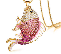 Crystal Fish Necklace
