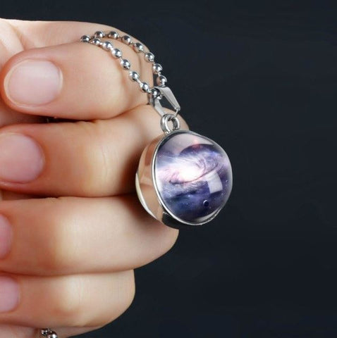 Galaxy Holes Silver Plated Necklace
