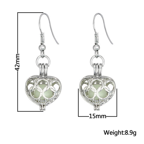 Heart Glow in the Dark Earrings