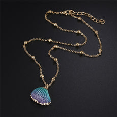 Blueish dark Shell Necklace