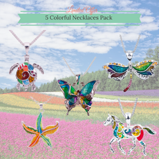 5 Colorful Necklaces Pack