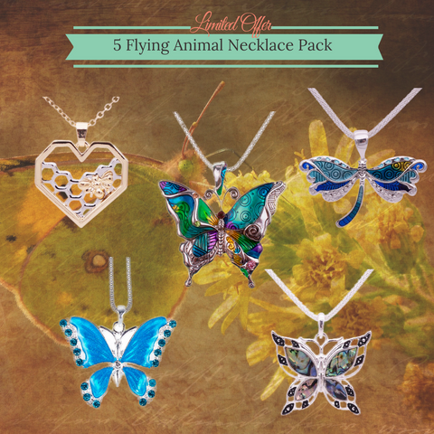 5 Flying Animal Necklace Pack