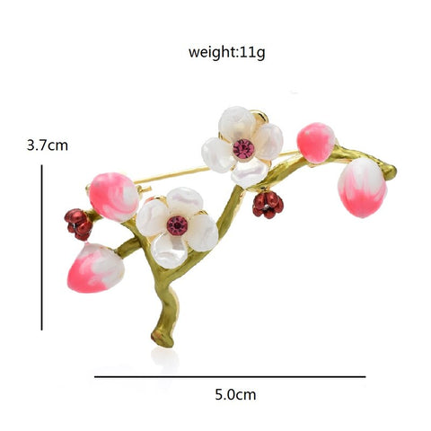 Baby Plum Blossom Flowers Brooch
