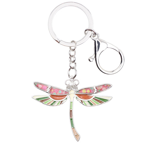 Multicolor Dragonfly Keychain