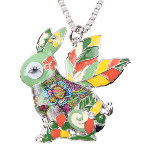 Multicolor Rabbit Necklace