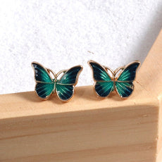 Free Blue  Butterfy Earrings