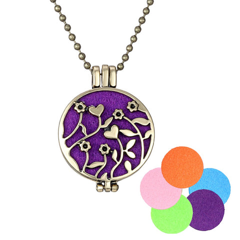 Blooming Flower Necklace Aromatherapy Locket