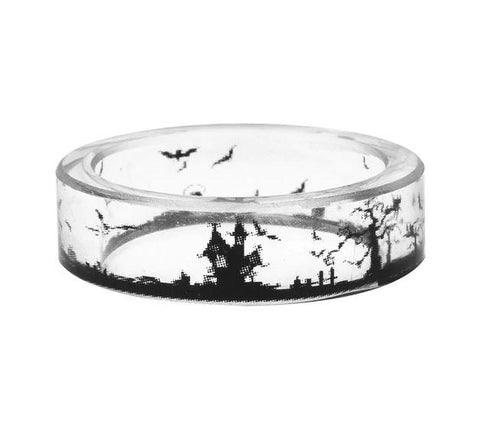 Bats Clear Resin Ring