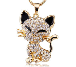 Crystal Cat Necklace