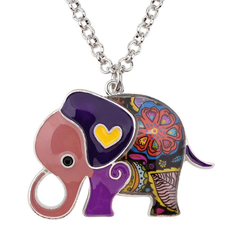 Multicolor Baby Elephant Necklace