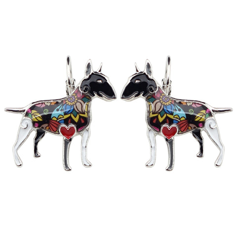 Bull Terrier Multicolor Earrings