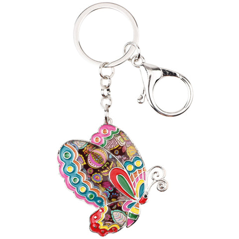 Enamel Butterfly Keychain