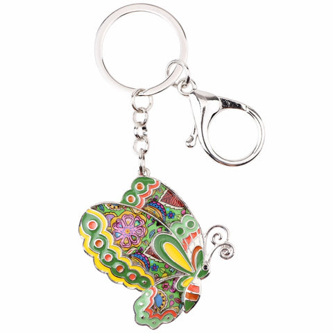 Enamel Butterfly Keychain