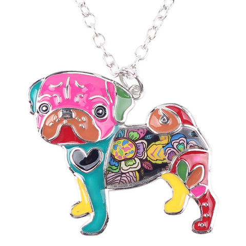 Pug Multicolor Necklace
