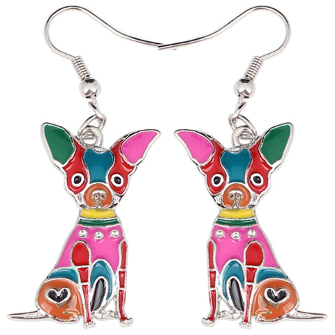 Chihuahua Multicolor Earrings