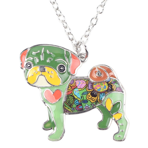 Pug Multicolor Necklace