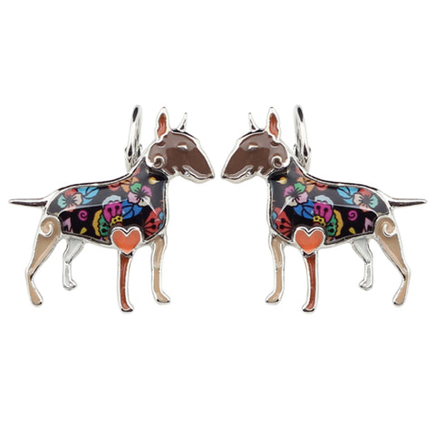 Bull Terrier Multicolor Earrings