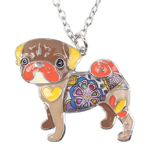 Pug Multicolor Necklace