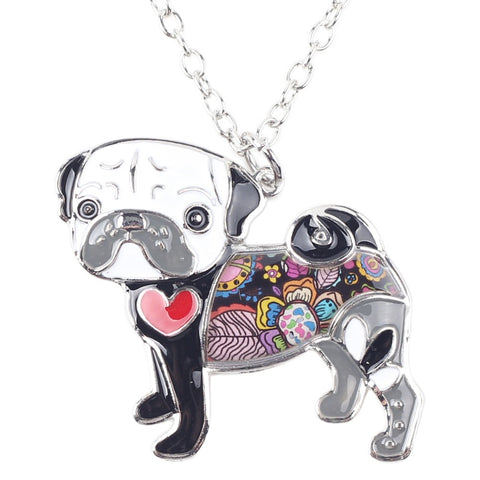 Pug Multicolor Necklace