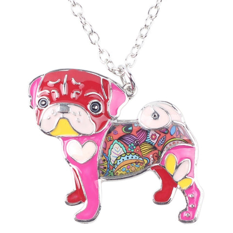 Pug Multicolor Necklace