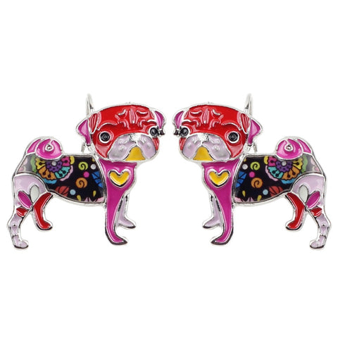 Pug Multicolor Earrings