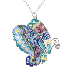 Enamel Butterfly Necklace